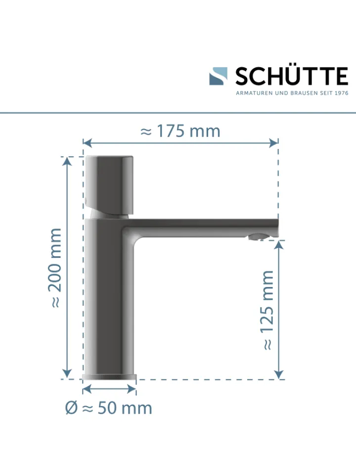 Franz Joseph Schütte Badarmaturen<NEW YORK Waschtischarmatur, Graphit matt