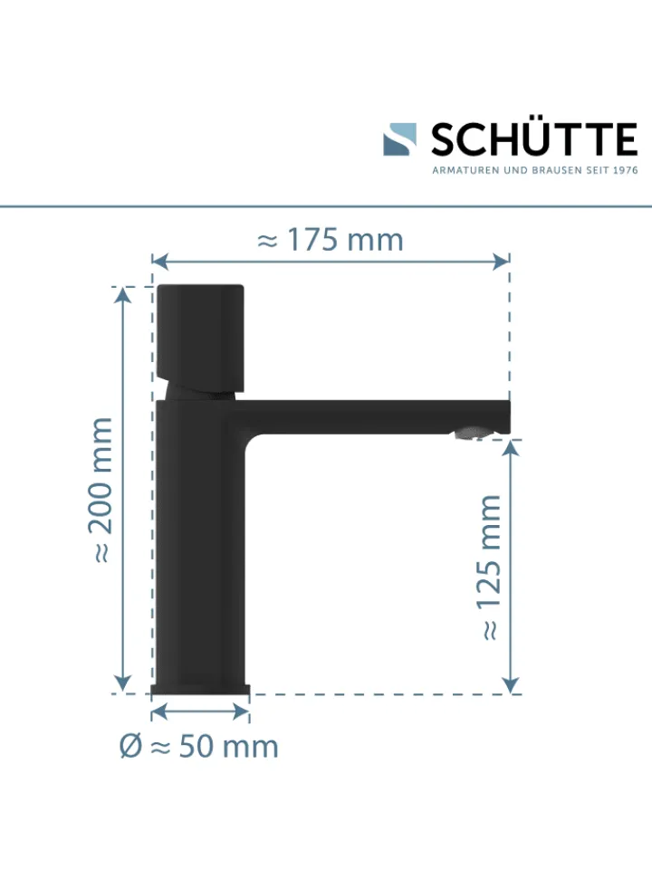 Franz Joseph Schütte Badarmaturen<NEW YORK Waschtischarmatur, Schwarz matt