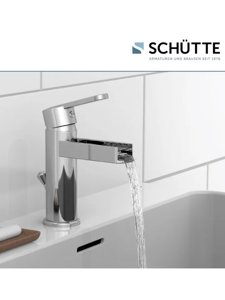 Franz Joseph Schütte Badarmaturen<NIAGARA Waschtischarmatur, Chrom, mit Schwallauslauf