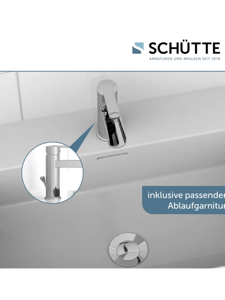 Franz Joseph Schütte Badarmaturen<NIAGARA Waschtischarmatur, Chrom, mit Schwallauslauf