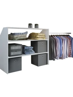 VCM Regale & Schränke<Offener Kleiderschrank Dachschrägen Regal Dacho l in Weiß