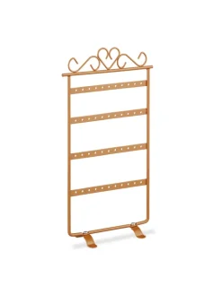 relaxdays Schmuckkästen<Ohrringhalter in Bronze - (B)16,5 x (H)30,5 x (T)6,5 cm