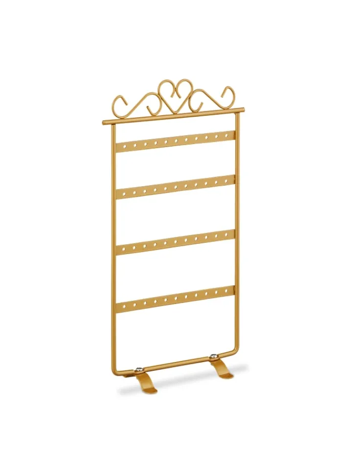 relaxdays Schmuckkästen<Ohrringhalter in Gold