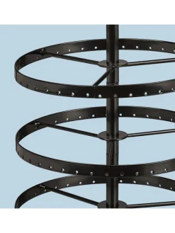 relaxdays Schmuckkästen<Ohrringhalter in Schwarz - (H)30 x Ø16,5 cm