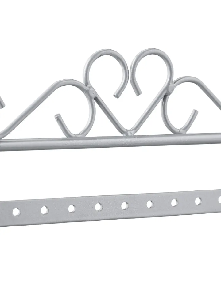 relaxdays Schmuckkästen<Ohrringhalter in Silber - (B)16,5 x (H)30,5 x (T)6,5 cm