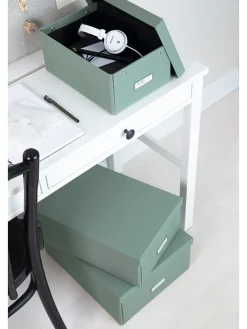 BigsoBox Kisten & Körbe<Ordnungsbox in Grün - (B)22,5 x (H)13,5 x (T)31,5 cm