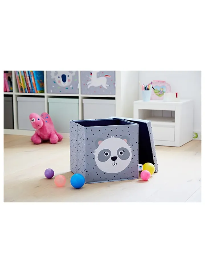 STORE IT Kisten & Körbe<Ordnungsbox "Panda" in Grau - (B)33 x (H)33 x (T)33 cm