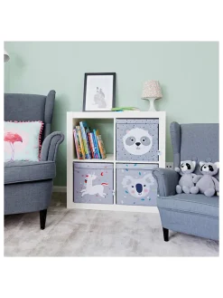 STORE IT Kisten & Körbe<Ordnungsbox "Panda" in Grau - (B)33 x (H)33 x (T)33 cm