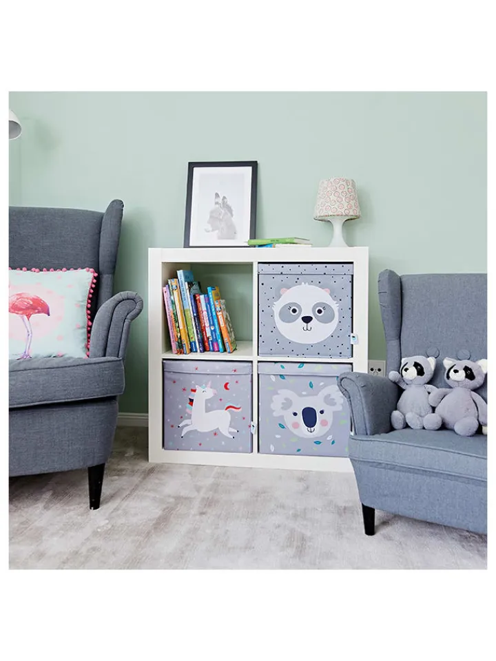STORE IT Kisten & Körbe<Ordnungsbox "Panda" in Grau - (B)33 x (H)33 x (T)33 cm