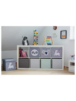 STORE IT Kisten & Körbe<Ordnungsbox "Panda" in Grau - (B)33 x (H)33 x (T)33 cm