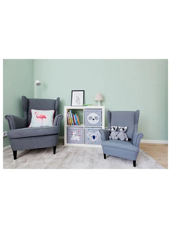 STORE IT Kisten & Körbe<Ordnungsbox "Panda" in Grau - (B)33 x (H)33 x (T)33 cm