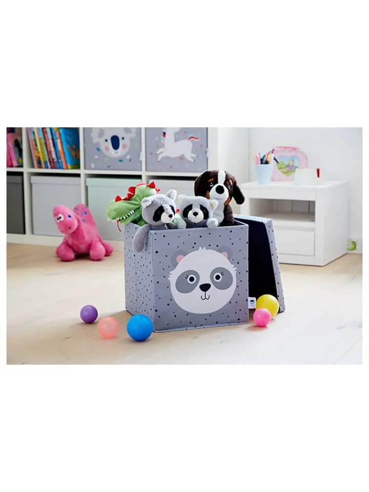 STORE IT Kisten & Körbe<Ordnungsbox "Panda" in Grau - (B)33 x (H)33 x (T)33 cm
