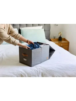 STORE IT Kisten & Körbe<Ordnungsbox "Premium" in Grau - (B)33 x (H)50 x (T)32 cm