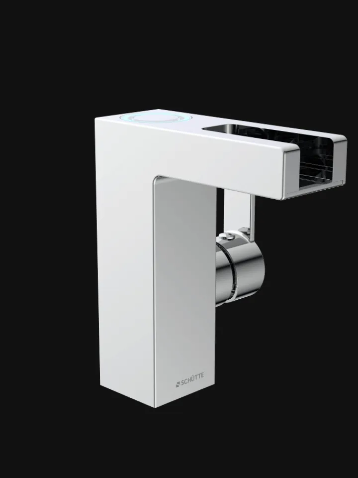 Franz Joseph Schütte Badarmaturen<ORINOCO LED Waschtischarmatur, Chrom, mit Schwallauslauf