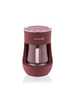 Korkmaz Küchenelektronik<Otantik Kaffeemaschine 700W ideal für türkischen Kaffee & heiße Milch in Rosa
