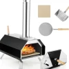 COSTWAY Grillen|Küchenelektronik<Outdoor Pizzaofen in Schwarz