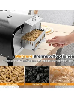COSTWAY Grillen<Outdoor Pizzaofen in Schwarz