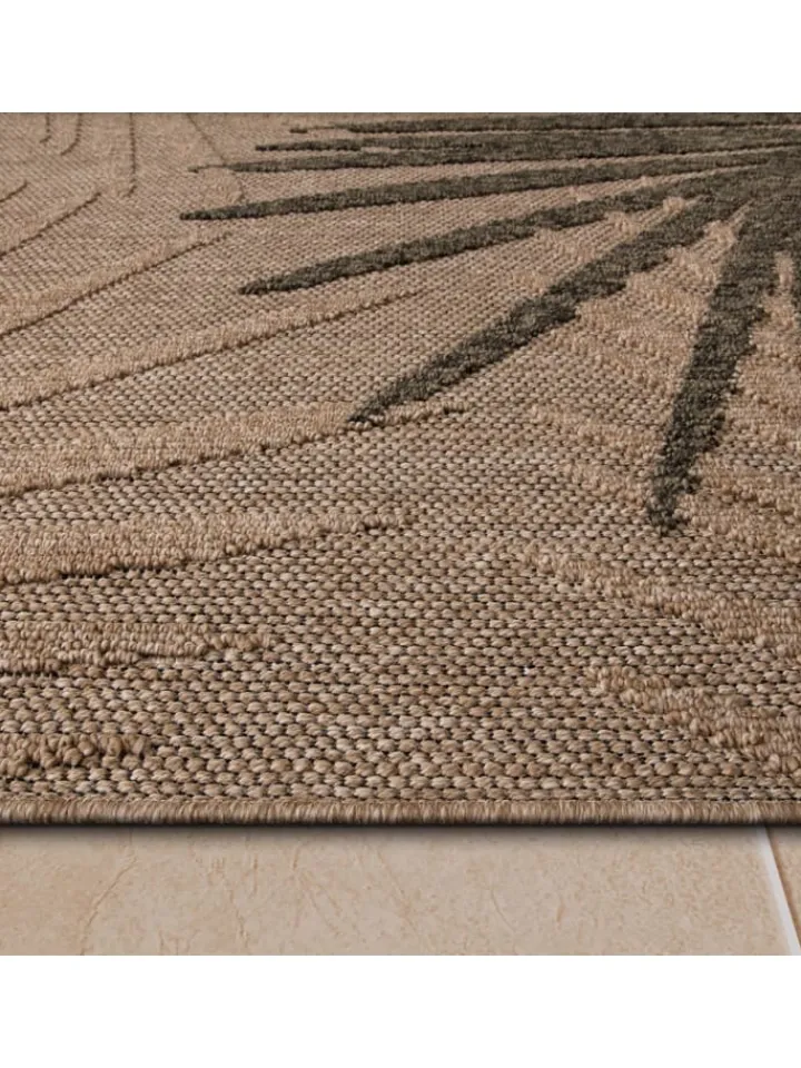 KADIMA DESIGN Outdoorteppiche<Outdoor Teppich Blätter Balkon, Terrasse in Beige