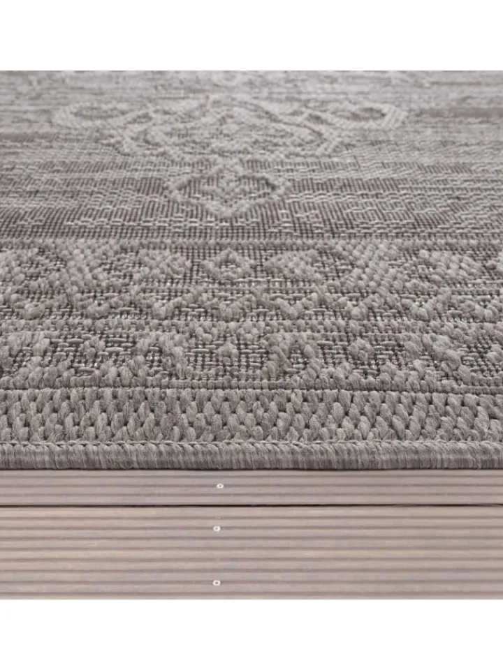 KADIMA DESIGN Outdoorteppiche<Outdoor Teppich Natur Balkon, Terrasse in Anthrazit