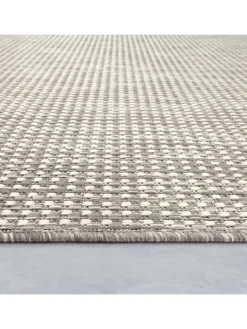 KADIMA DESIGN Outdoorteppiche<Outdoor Teppich Natur Balkon, Terrasse in Grau