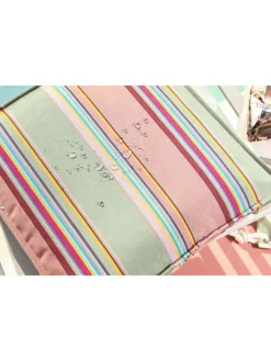 Magma Heimtex Kissen & Kissenhüllen<Outdoor-Kissenhülle "Saint Tropez" in Mint/ Rosa - (L)40 x (B)40 cm