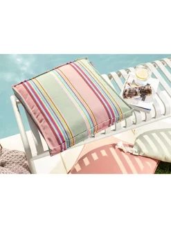 Magma Heimtex Kissen & Kissenhüllen<Outdoor-Kissenhülle "Saint Tropez" in Mint/ Rosa - (L)40 x (B)40 cm