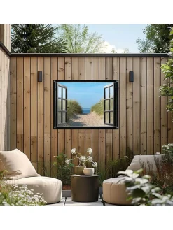 Orangewallz Wanddekoration<Outdoor-Kunstdruck "Beach View"