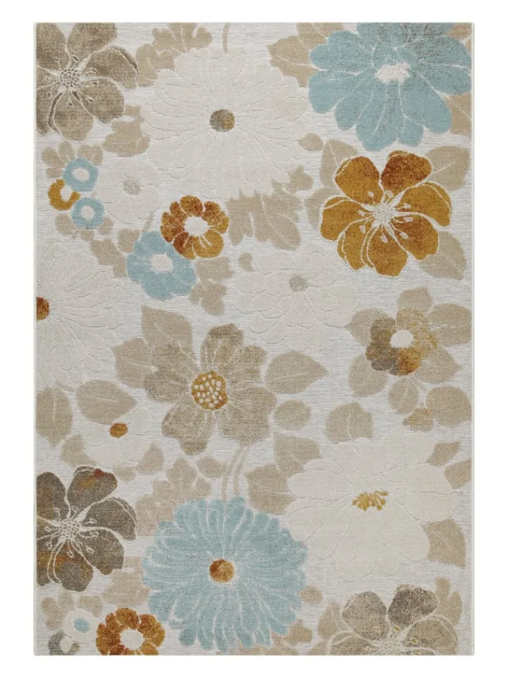 Wecon Home Outdoorteppiche<Outdoorteppich Beach Flower in beige, hellblau, gelb