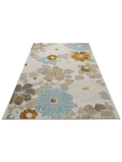 Wecon Home Outdoorteppiche<Outdoorteppich Beach Flower in beige, hellblau, gelb