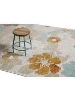 Wecon Home Outdoorteppiche<Outdoorteppich Beach Flower in beige, hellblau, gelb