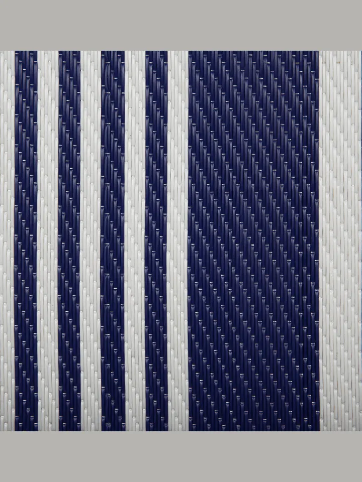 Beliani Outdoorteppiche<Outdoorteppich HALDIA in Blau/Weiß - (W) 90 x (H) 0.5 x (L) 180 cm
