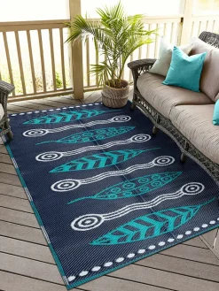 FLORIANE GARDEN Outdoorteppiche<Outdoor-Teppich in Dunkelblau/ Türkis
