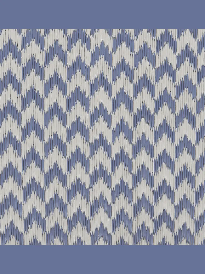 Beliani Outdoorteppiche<Outdoorteppich MANGO in Blau/Weiß - (W) 60 x (H) 0.5 x (L) 90 cm