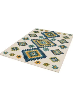 Moma Outdoorteppiche<Outdoor-Teppich "Mila" in Creme/ Blau