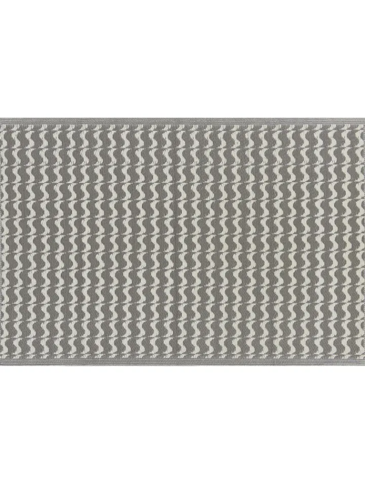 Beliani Outdoorteppiche<Outdoorteppich TUMKUR in Grau/Weiß - (W) 120 x (H) 0.5 x (L) 180 cm