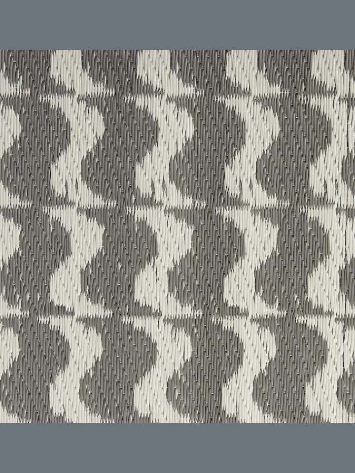Beliani Outdoorteppiche<Outdoorteppich TUMKUR in Grau/Weiß - (W) 120 x (H) 0.5 x (L) 180 cm