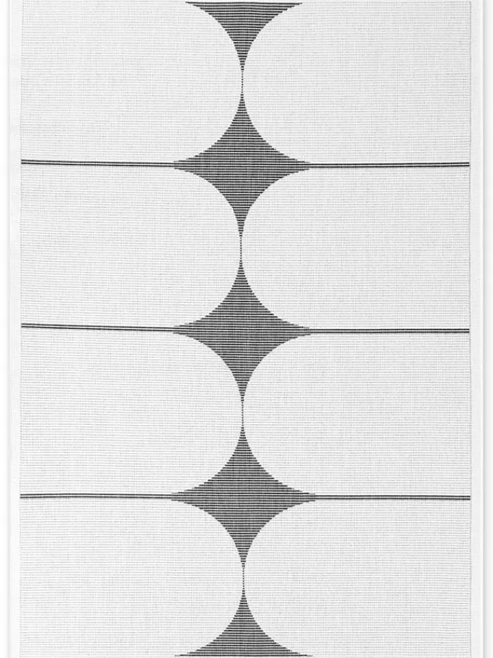 NORTHRUGS Outdoorteppiche<Outdoor-Wendeteppich "Bowen" in Schwarz/ Weiß