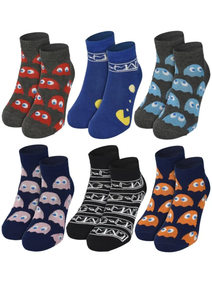 BANDAI Adventskalender<Pac-Man Socken Adventskalender mit 12 Paar Socken kurz und lang in Mehrfarbig