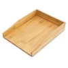 relaxdays Büro- & Schulbedarf<Papierablage in Natur - (B)25 x (H)6 x (T)34 cm