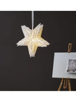 STAR Trading Lichterketten & Deko-Leuchten<Papierstern in Weiß - Ø 50 cm
