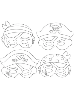 Playbox Kreativbedarf & Do-It-Yourself<Pappmasken "Pirates" - 12 Stück - ab 3 Jahren