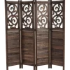 MCW Paravents<Paravant Izmir mit Ornamente, 170x161x2cm, braun