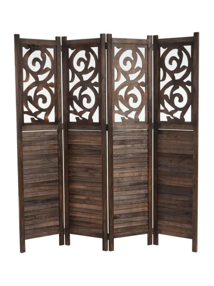 MCW Paravents<Paravant Izmir mit Ornamente, 170x161x2cm, braun