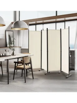 COSTWAY Paravents<Paravent 4 tlg. 173 cm in Beige