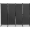 COSTWAY Paravents<Paravent 4 tlg. 173 cm in Grau