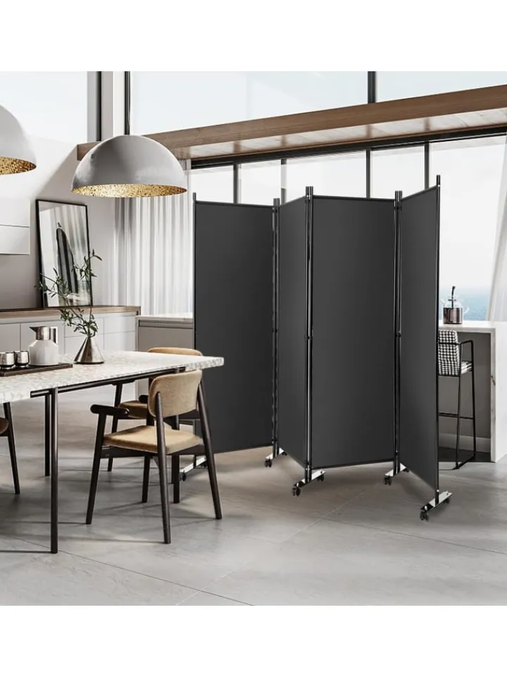 COSTWAY Paravents<Paravent 4 tlg. 173 cm in Grau