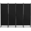 COSTWAY Paravents<Paravent 4 tlg. 173 cm in Schwarz
