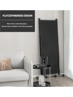 COSTWAY Paravents<Paravent 4 tlg. 173 cm in Schwarz