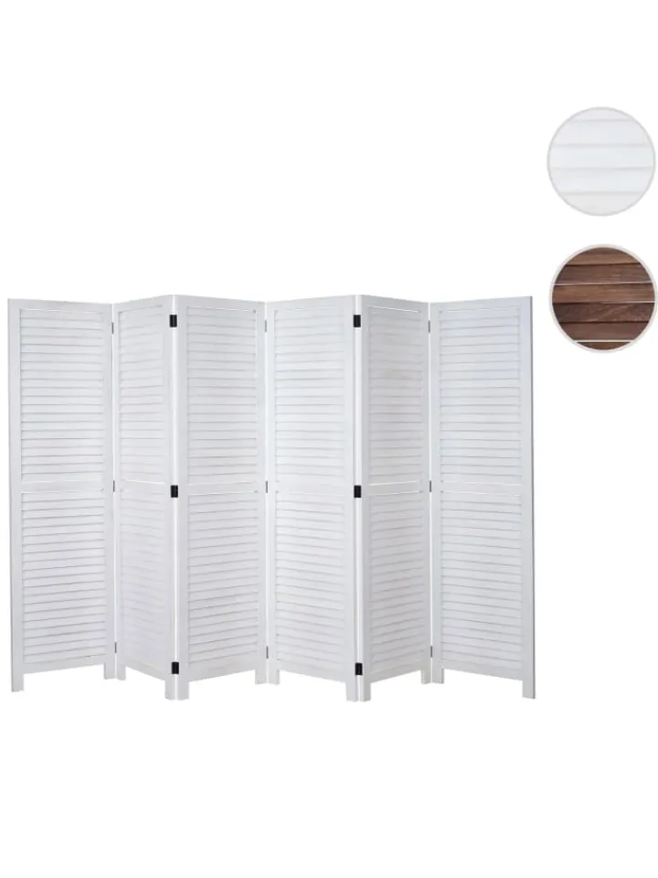MCW Paravents<Paravent C30 im Shabby-Look, Weiß