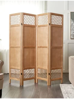 Beliani Paravents<Paravent CERTOSA in Braun - (W) 163 x (H) 170 x (L) 2 cm